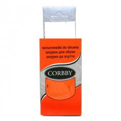 Шнурки для обуви 120см. плоские (оранжевые) CORBBY арт.corb5443c
